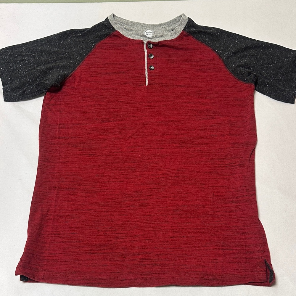 Wonder Nation Red and Black Raglan Tee